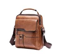 KJBDQQH Crossbody Leather Bag Men's Messenger Bag Brand designer Large-capacity Shoulder Bag Man Handbag Travel Backpack Sac à main for everyday life and travel(Orange)