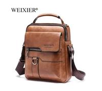 KJBDQQH Crossbody Leather Bag Men's Messenger Bag Brand designer Large-capacity Shoulder Bag Man Handbag Travel Backpack Sac à main for everyday life and travel(Brown)
