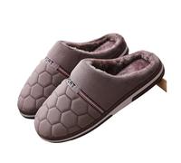 KJBDQQH Fabric Home Slippers Men Autumn Winter Warm Big Size Cotton Slippers Large Size Plus Home Bedroom Casual Shoes House Indoor Slides for living room(Coffee,42-43)