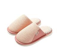KJBDQQH Fabric Home Slippers Men Home Slippers Winter Warm Plush Casual Furry Slides Couples Soft Shoes Women Indoor Bedroom Floor Flats for living room(Pink,38-39(Suggest 37-38))