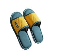 KJBDQQH Fabric Home Slippers Slippers Home Slipper Women Concise Flip Flops Soft Comfort Couples Floor Flats Men Indoor for living room(Yellow,42-43)