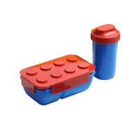 KJBDQQH Lunch Box Creative Building Blocks Lunch Box Food Grade Picnic Fruit Salad Bento Box Student School Office Microwave Oven Meal Box for Food Packaging(Red 1050ML and Cup)