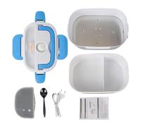 KJBDQQH Lunch Box Portable Travel Car Work Heating Bento Box Plug Fast Heating Food Container Electric Heated Lunch Box Dinnerware for Food Packaging(Blue EU Plug)