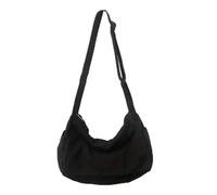KJBDQQH Messenger Bags Crossbody Female Literary Classroom Messenger Bag Washed Canvas Bag Casual Shoulder Bag(Black)