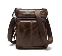 KJBDQQH Messenger Bags Small Messenger Crossbody Shoulder Men Bag Genuine Leather Handbag Cross Body Male For Hit Side Little Vintage Sac Bolso Bolsa(Coffee)