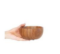 KJBDQQH Mixing Bowls Set Household Solid Wood Bowl Acacia Salad Mixing Wooden Basin Tableware Ramen(MW0025)