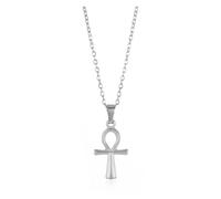 KJBDQQH Punk Choker Stainless Steel Jesus Cross Necklace For Women Men Color Caravaca Angels Crucifix Charm Choker Rapper Jewelry for daily wear(N05557P)