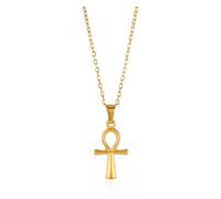 KJBDQQH Punk Choker Stainless Steel Jesus Cross Necklace For Women Men Color Caravaca Angels Crucifix Charm Choker Rapper Jewelry for daily wear(N05557G)