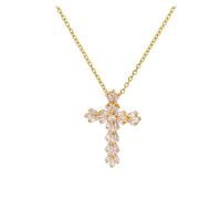 KJBDQQH Punk Choker Stainless Steel Jesus Cross Necklace For Women Men Color Caravaca Angels Crucifix Charm Choker Rapper Jewelry for daily wear(N05330G)