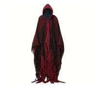 KJBDQQH witch costume Halloween Cloak Skeleton Clothes Mask Ghost House Chamber Of Secrets Dressing Up For Halloween(Red)