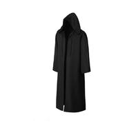 KJBDQQH witch costume Knight Star Cosplay War Skywalker Costume Replica Rob Cloak Halloween Party Outfits Clothes For Halloween(Only Black Cloak,XXL)