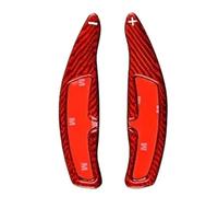 KJBVCEVUD Steering Wheel Paddle Compatible with Cayenne for Macan 718 911 918 971 Carbon Fiber Car Steering Wheel Paddle Shifter Shift Extension(Red Carbon)