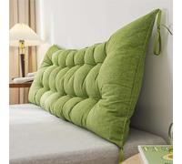 KJCQGQTZ Green,50x150cm,Headboard Reading Pillows Back Cushion Bed Backrest Long Support Pillow Headboard Cushion with Fixing Ties for Sofa Bay Window Back Bolster Support Reading Pillow