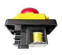 KJD12 250V 16A Waterproof Emergency Electromagnetic Pushbutton Switches KEDU 4 Pins Push Button Switch for Bench Drill Grinder Saw