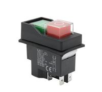 KJD17 IP55 Push Button Electromagnetic Switch 4 Pin AC250V 16A MagnetIc Power Tool Switches 1Pcs