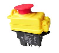KJD17B/120V 5 Pins Electromagnetic Pushbutton Switches 120V 16A Waterproof Push Button Switch with Emergency Stop Cover IDGTTLDF
