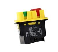KJD17B 4 Pins Waterproof Push Button Switch 120V 16A Electromagnetic Switches with Blackout and Under Pressure Protection