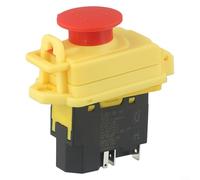 KJD17B 5 Pin Waterproof Electromagnetic Pushbutton Switch IP54 Rated No Volt Release Stop Start Control for Mini Metal Lathe Machine Tools Table Saws Drills and Industrial Power Equipment