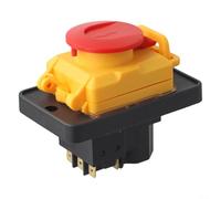 KJD18 Magnetic Pushbutton Switch, 400V AC-3 7.5A, 6-Pin Industrial Control Switch, Electromagnetic Stop Function, IP54 Rated, for Lathe and Grinding Machines