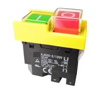 KJD20-2 120V 220V 4Pin 10(8) A Electromagnetic Power On Off Pushbutton Switches Industrial Waterproof Push Button Switch IDGTTLDF(110V)
