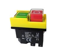 KJD20-2 120V 220V 4Pin 3/4HP Waterproof Electromagnetic Pushbutton Switches Power On Off Push Button Switch for Power Tools IDGTTLDF(220V)