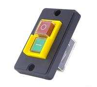 KJD6-3 Self-Locking Electromagnetic Switch with Start Button, 250V 6A IP54 Pushbutton for Industrial Machinery, Panel Mount