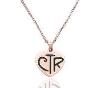 KJDYQ Womens CTR Necklace LDS Baptism Gift Choose The Right Latter Day Saints Charm Jewelry for Women, Stainless Steel, No Gemstone
