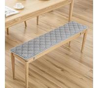 KJEKT Garden Bench Cushion Seat Pad for Patio Furniture Kitchen Or Dining Bench Indoor Outdoor Use Comfortable Modern Tufted Style Thick Cushion,Gray,30 * 80CM