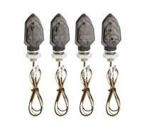 KJERUL Motorcycle Indicators E24 Motorcycle Turn Signals Mini Turn Signal Light 5LED 12V Blinker Turn Signal Indicator Lamp Universal M8 Bolt