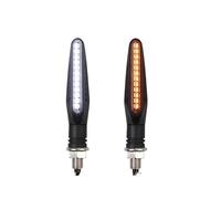 KJERUL Motorcycle Indicators Front Rear Motorcycle Universal 24 LED Turn Signal Brake Indicator Width Light Day Running Lamp Flowing Turn Singal Light