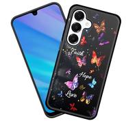 KJFHDJFDH for Galaxy A17 5G Case, Heavy Duty Shockproof Protection Soft Silicone Rubber+Hard Plastic Hybrid Protective Case for Samsung Galaxy A17 5G 6.7" 2025,Faith Hope Love Butterflies
