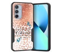 KJFHDJFDH for Galaxy S25 FE Case,Dual Layer Hybrid Heavy Duty Rugged Shockproof Hard PC +Soft Silicone Protective Case for Samsung Galaxy S25 FE 6.7",Bible Verse Philippians 4:13 Leopard