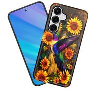 KJFHDJFDH for Galaxy S26 Plus Case, Heavy Duty Shockproof Protection Soft Silicone Rubber+Hard Plastic Hybrid Protective Case for Samsung Galaxy S26 Plus 6.7" 2026,Hummingbird and Sunflower