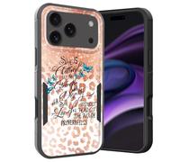 KJFHDJFDH for iPhone 17 Pro Case,Dual Layer Hybrid Heavy Duty Rugged Shockproof Hard PC +Soft Silicone Protective Case for iPhone 17 Pro 6.3",Bible Verse Proverbs 31:25 Leopard