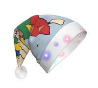 KJGvbn Sultanate Of Delhi Territory Map Print Unisex Christmas Led Light-Up Hat, Festive Flashing Lights Xmas Cap For Holiday Parties, Adults Plush Winter Novelty Hat