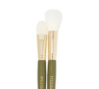 KJH 2 Piece Face Brush Set Green