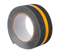 KJHBV 1 Roll Black Pvc Reflective Warning Tape with Non-skid Frosted Design for Stairs and Floor Safety, Practical Anti-slip Tape with Multiple Usage