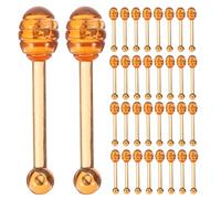 KJHBV 100pcs Reusable Lip Balm Applicator Spoons, Plastic Cosmetic Lip Scoop Stick for Travel and Makeup Bottle Applicator Process, Multipurpose Use, Brown, Resistant to Bending