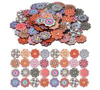 KJHBV 100pcs Wooden Buttons Vintage Style Round Coat Buttons with Smooth Surface and No Splinters 20mm for Sewing and Crafting Color