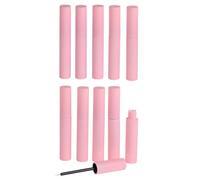 KJHBV 10ml Pink Refillable Mascara Bottle with Eyeliner Brush, Lightweight Plastic Empty Mascara Tube Suitable for Cosmetic Shops and Markets, 10 Pieces Kit