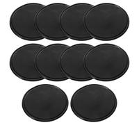 KJHBV 10pcs Black round Pu Car Dashboard Mat Non-slip Pad for Coins and Keys, Easy to Clean Multifunctional Grip Pad Suitable for Auto Interior and Different Car Models