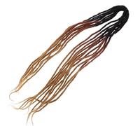 KJHBV 10pcs Coffee Colour Dreadlock Hair Extensions Crochet Braids with Curly Ends, Chemical Fibre Material, Versatile Pack for Easy Installation, Hip Hop Style for Fashionable Looks