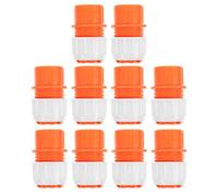 KJHBV 10pcs Plastic Hose Quick Connectors Garden Hose Couplers Water Pipe Adapters for Soft and Hard Pipes Leakproof Buckle Type Irrigation Fittings for Outdoor Watering and Car Washing