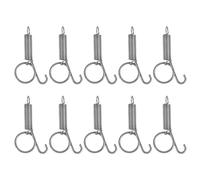 KJHBV 10pcs Silver Zinc Plated Spring Hooks for Rabbit Cage Door and Chicken Cage