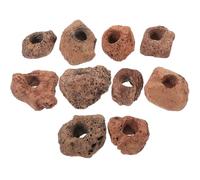 KJHBV 10pcs Volcanic Stone Aquarium Decor Black Fish Shelter Cave Habitat Suitable for Fresh and Salt Water Fish Tanks Easy to Clean Random Color