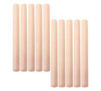 KJHBV 10pcs Wooden Dough Roller Pin Set with Smooth Surface and Sturdy Material for Home Baking and Making Pasta, Non-Stick Khaki Rolling Pins for Cake and Dumpling Preparation
