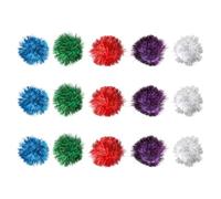 KJHBV 15pcs Interactive Cat Tinsel Sparkle Balls for Cats Protects Furniture and Provides Fun Indoor Play Random Color