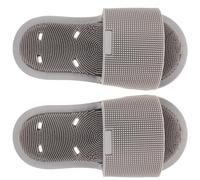 KJHBV 1pair Silicone Foot Cleaning Bristle Slippers with Anti-Slip Suction Sole Massage Design for Bedroom and Bathroom Washable Massage Slippers for Home and Hotel Gray