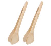 KJHBV 1set Bamboo Cactus Tongs for Succulent Garden Tools with Half Round Shape, Easy to Clean and Anti-Slip Design, Protect Hands from Spines, for Plant Care and Cactus 2pcs