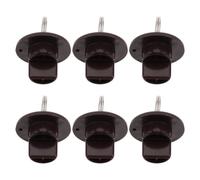 KJHBV 1set Replacement Curtain Rod End Caps for Outdoor and Home Use, Brown Plastic Round Decorative Caps Secure Closure and Moisture Resistant Features, Compatible Roller Shades 6pcs